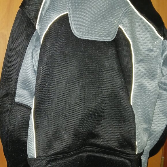Xelement Men's Black / Silver Mesh Motorcycle Jacket with X-Armor XL - Picture 4 of 6